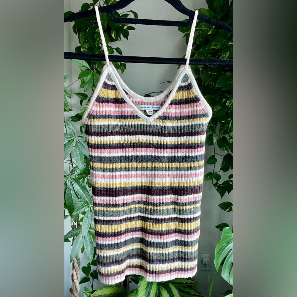 American Eagle Striped Knit Tank